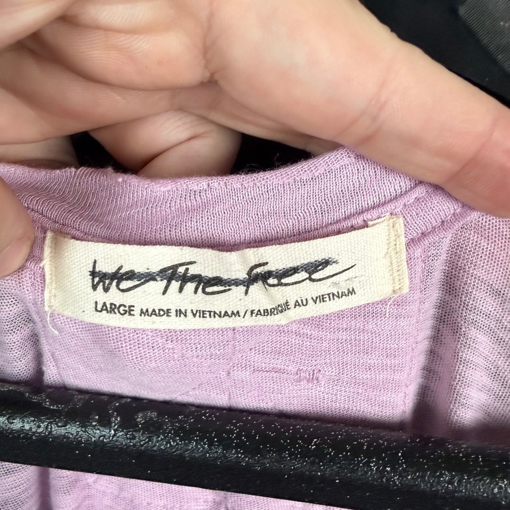 We The Free Women's Large Lavender Oversized Swing Tunic Long Sleeve Top - Picture 6 of 7